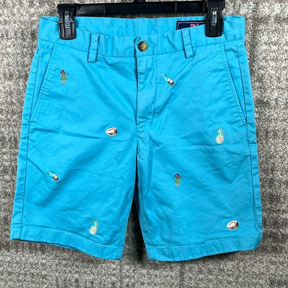 Vineyard Vines Breaker Shorts Flat Front Cotton Summer Embroidered Vacation - Picture 1 of 7